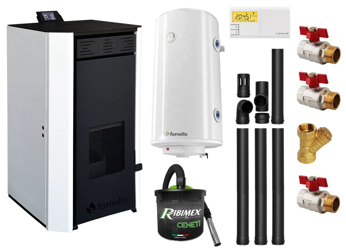 Fornello EVA 25KW Pachet Termosemineu pe Peleri