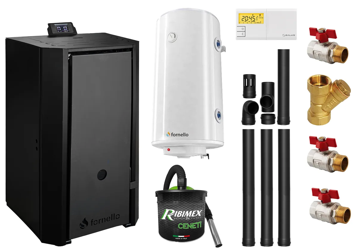 Fornello EVA B Black 25KW Pachet cu Accesorii