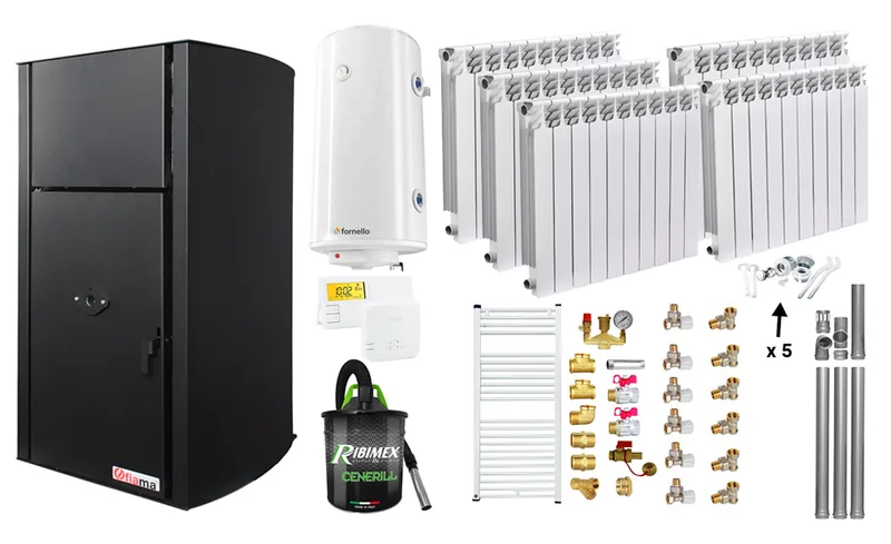 Fornello Fiama Confort B 25kW Pachet Complet 6247