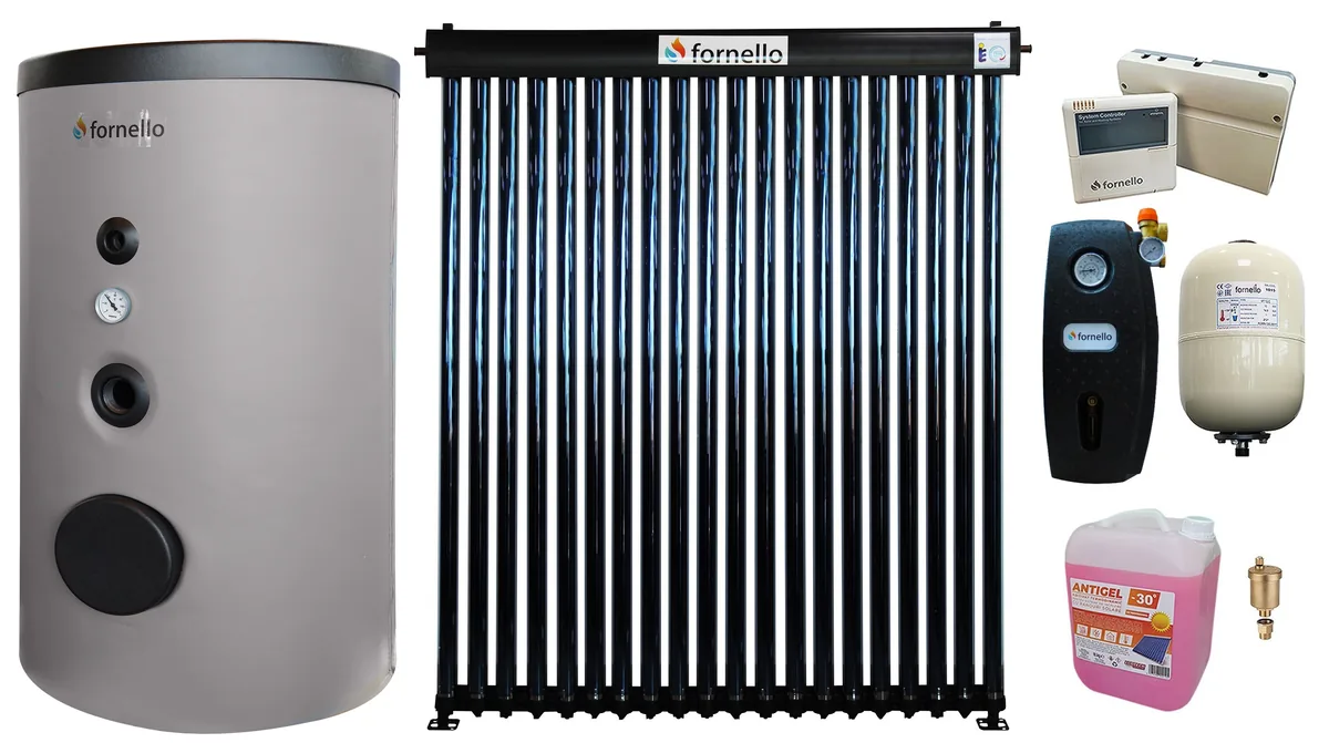 Fornello Kit Solar Presurizat 20 Tuburi Heat Pipe Boiler Optima EV 6/4 S2 160L