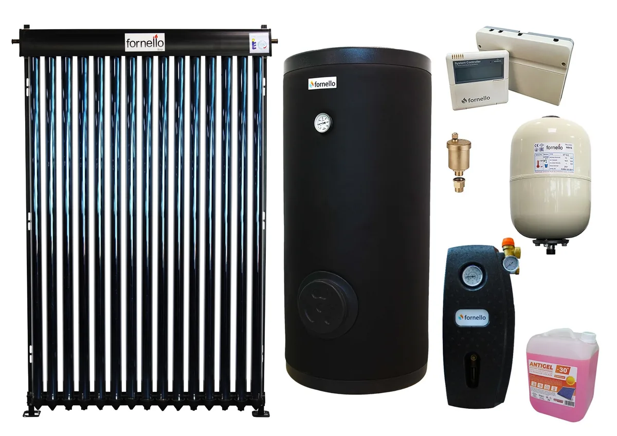 Fornello Pachet Sistem Solar Presurizat 15 Tuburi Heat Pipe 150L 2 Serpentine