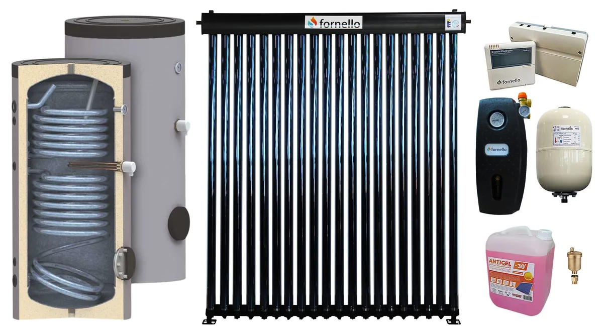 Fornello Pachet Sistem Solar Presurizat 20 Tuburi Heat Pipe Boiler 150L