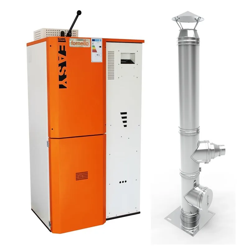 Fornello Slimpell Easy 40kW Set Cos Inox 6m 120mm Ecodesign A+
