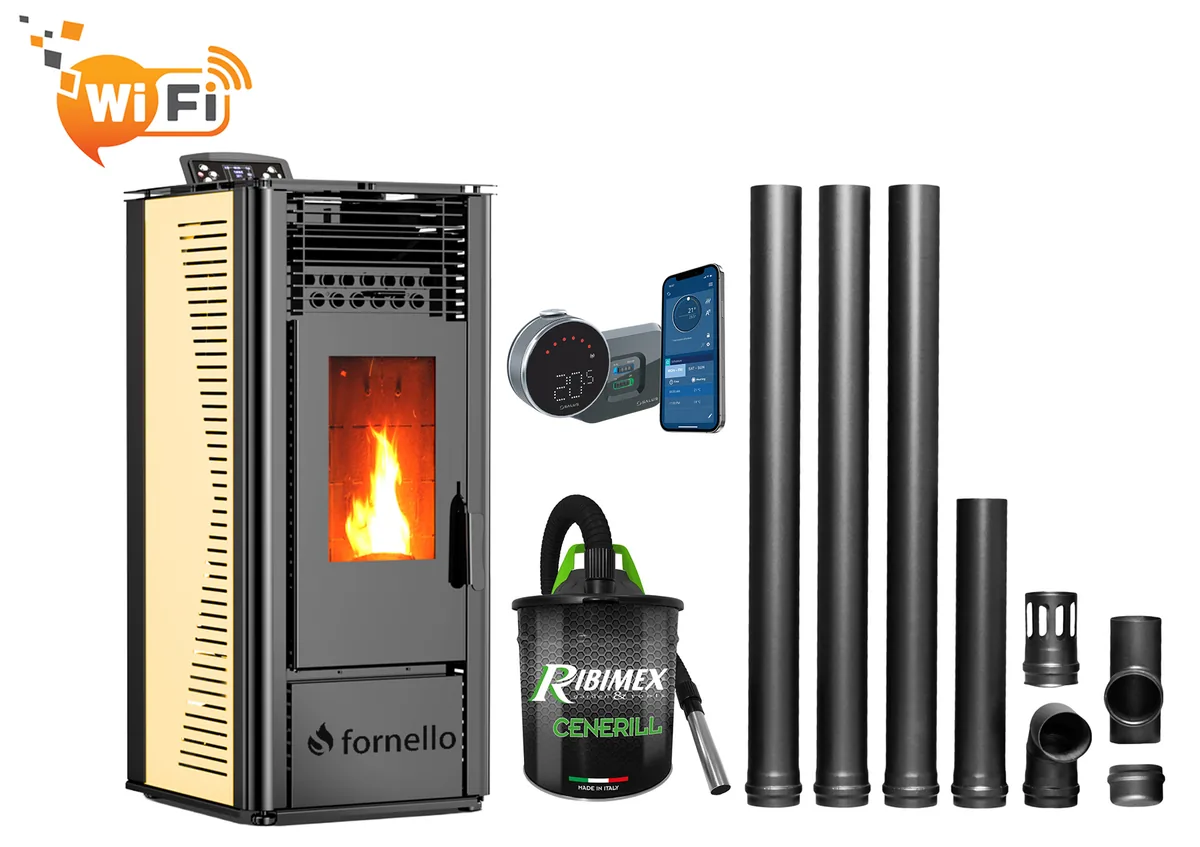 Fornello Sophia WI-FI 11kW Kit Complet cu Termostat Salus IT800 Ivory