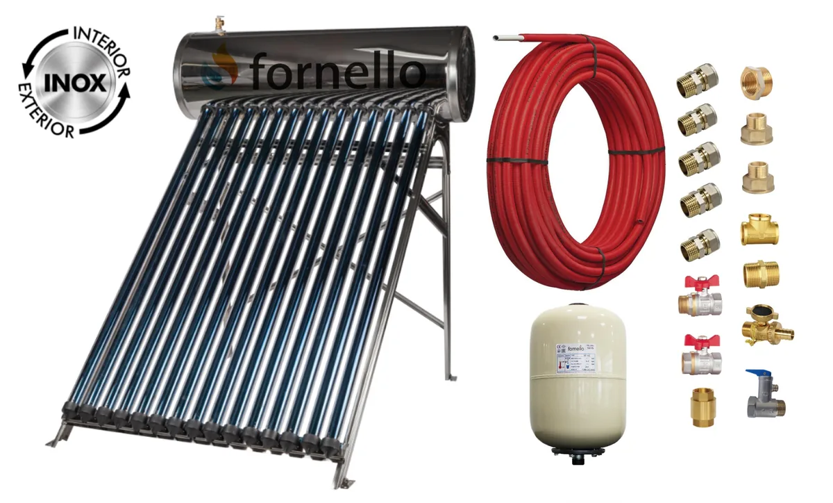 Fornello SPP-470-H58/1800-15-c Pachet Panou Solar Presurizat 135L 15 Tuburi