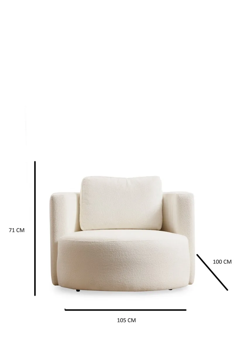 Fotoliu Asir Group Asos Crem - imagine 5
