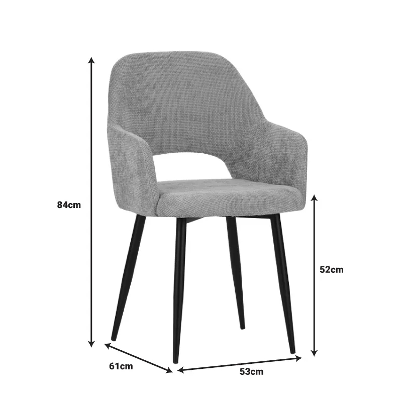 Fotoliu Factols Inart Gri 53x61x84cm - imagine 8