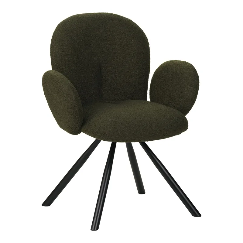 Fotoliu Garzele Pako World Teddy Verde Picioare Metal Negru 68x66x82.5cm