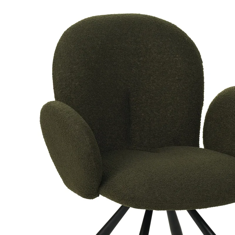 Fotoliu Garzele Pako World Teddy Verde Picioare Metal Negru 68x66x82.5cm - imagine 6