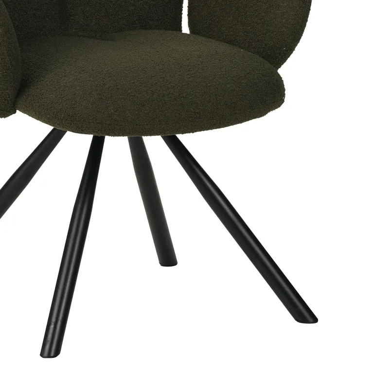 Fotoliu Garzele Pako World Teddy Verde Picioare Metal Negru 68x66x82.5cm - imagine 7
