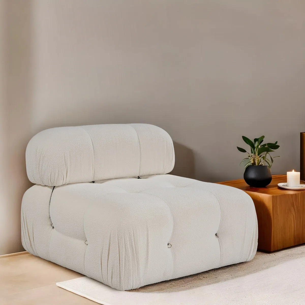 Fotoliu Modular Bubble Alb