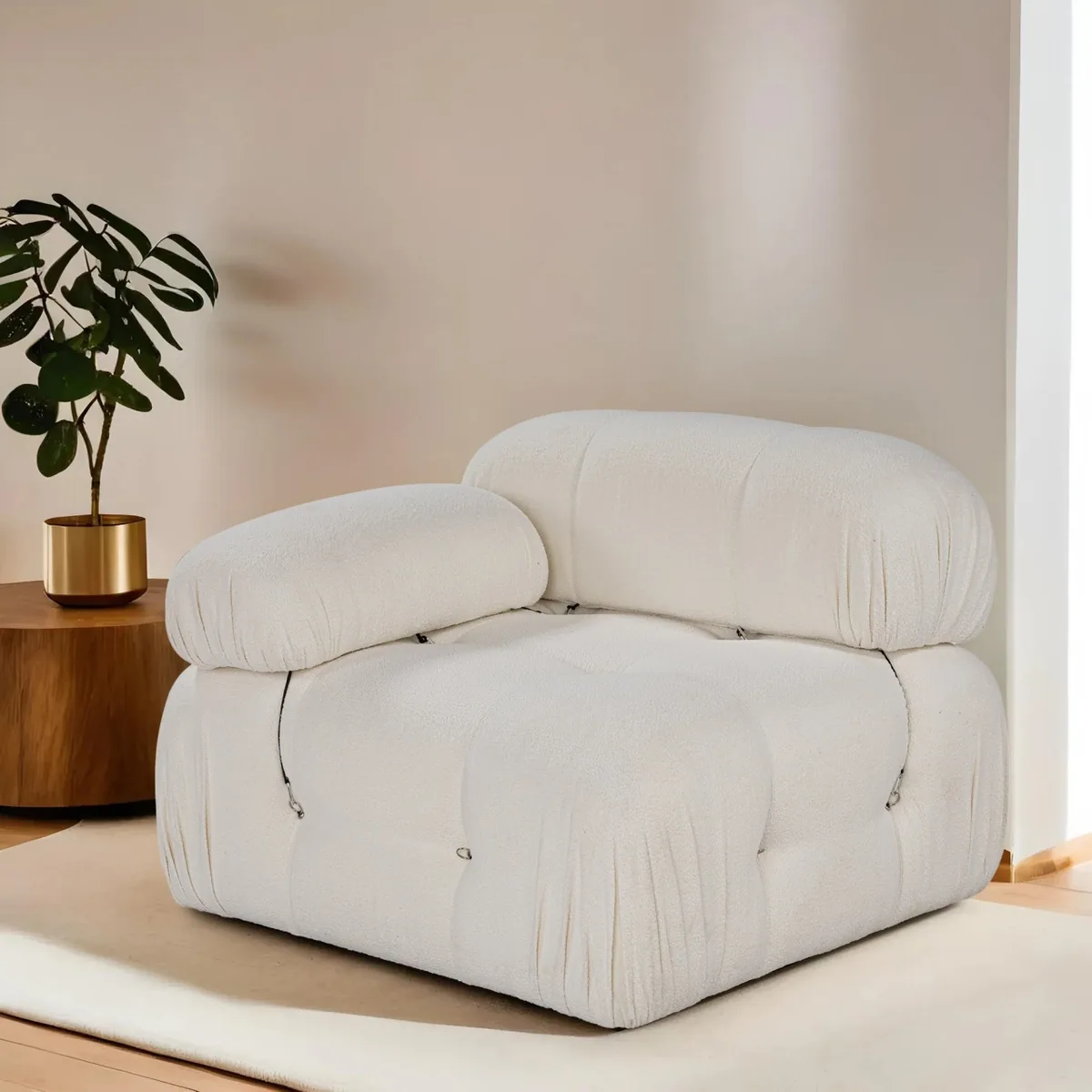 Fotoliu Modular Bubble Salvador Alb