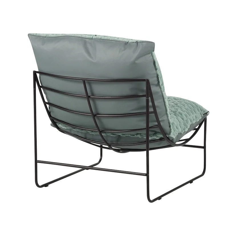 Fotoliu Pako World Chopie Verde Deschis cu Picioare Negre 77x90x83cm - imagine 2