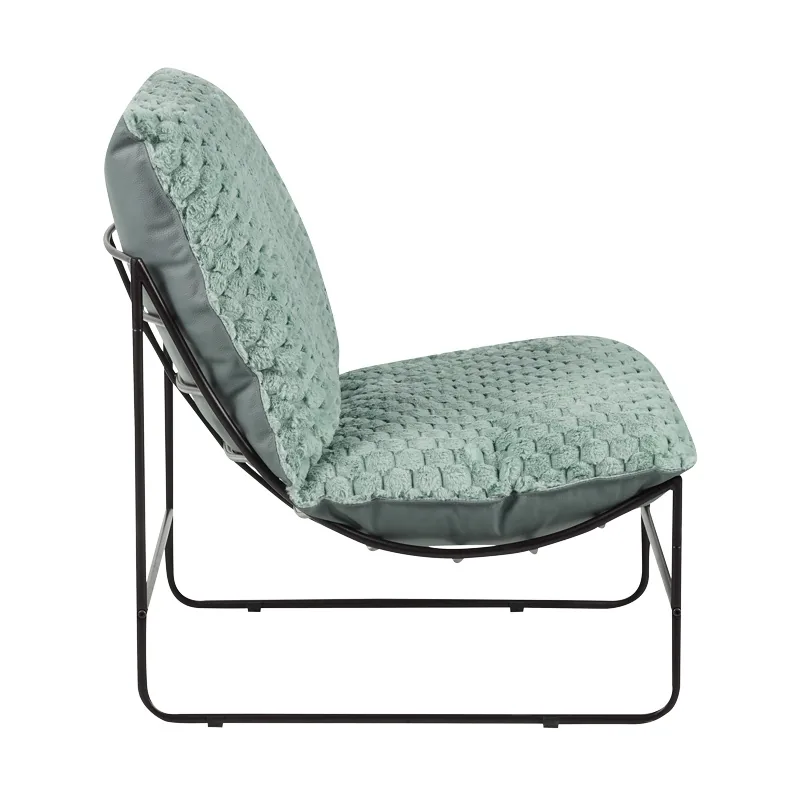 Fotoliu Pako World Chopie Verde Deschis cu Picioare Negre 77x90x83cm - imagine 3