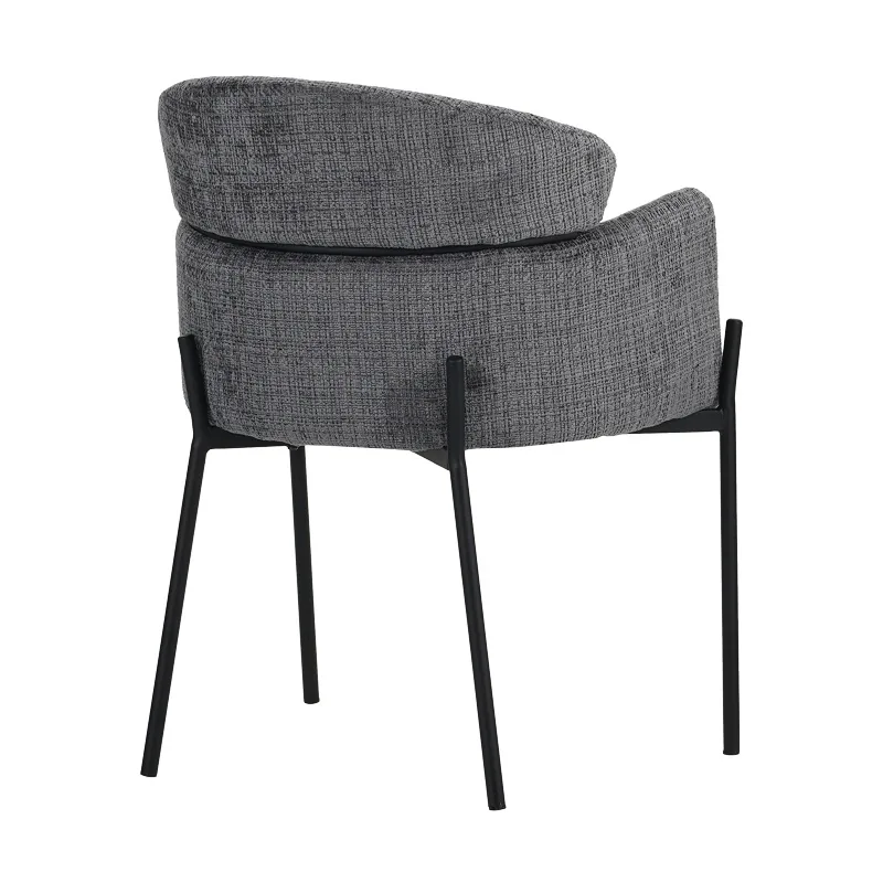 Fotoliu Pako World Tolerse Gri Deschis cu Picioare Metal Negru 58x57x80cm - imagine 2