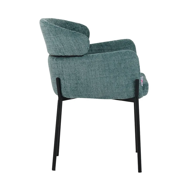 Fotoliu Pako World Tolerse Textil Verde Picioare Metal Negru 58x57x80cm - imagine 3