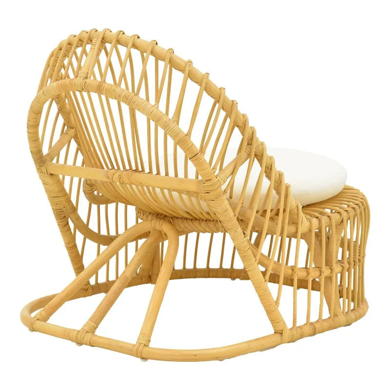 Fotoliu Pako World Tromso Boho Natural 80x85x98cm cu Perna - imagine 2