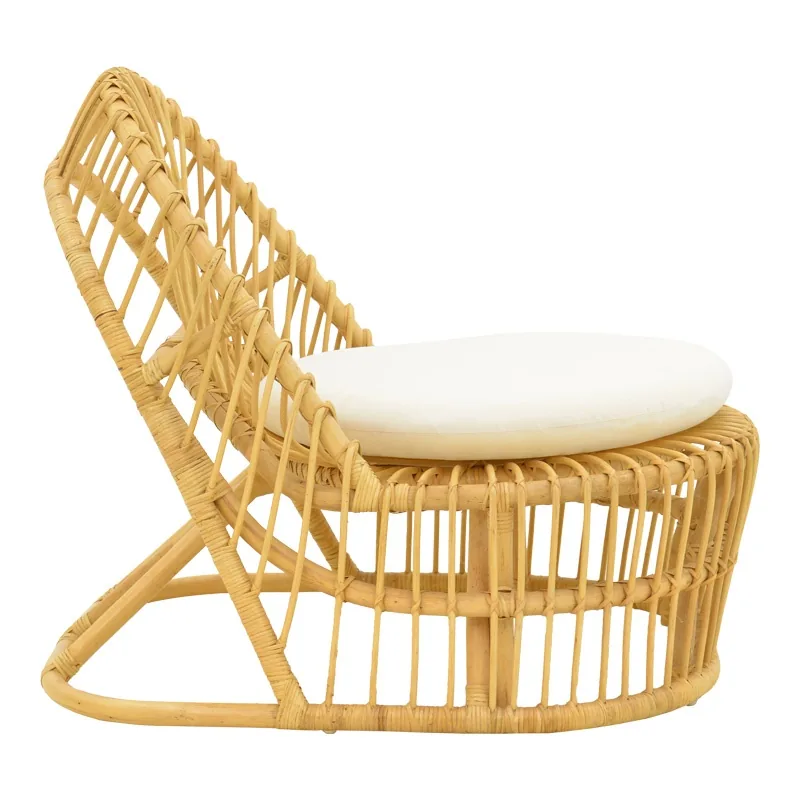 Fotoliu Pako World Tromso Boho Natural 80x85x98cm cu Perna - imagine 3