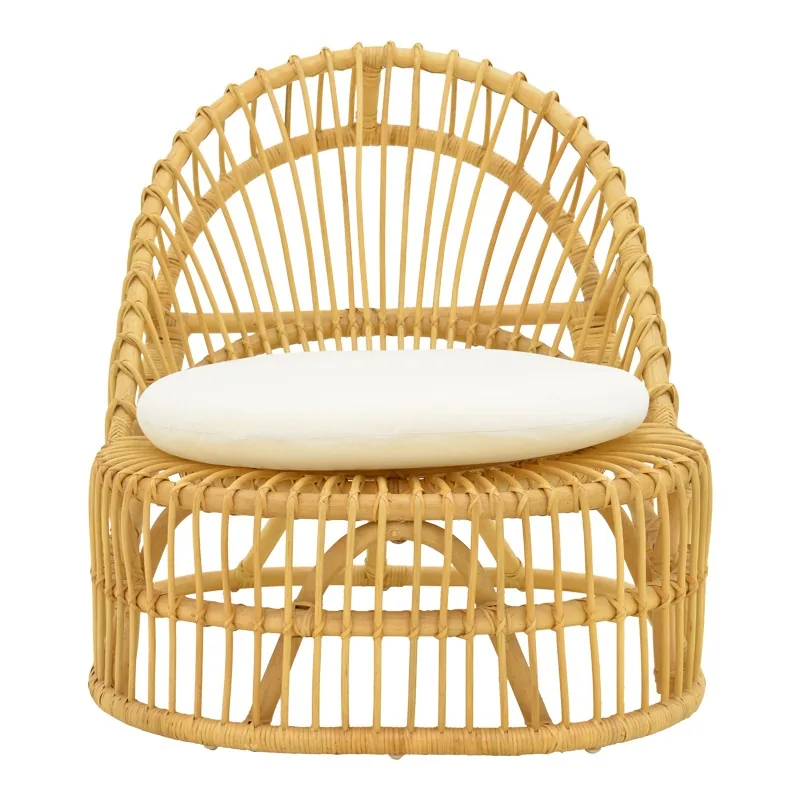 Fotoliu Pako World Tromso Boho Natural 80x85x98cm cu Perna - imagine 4