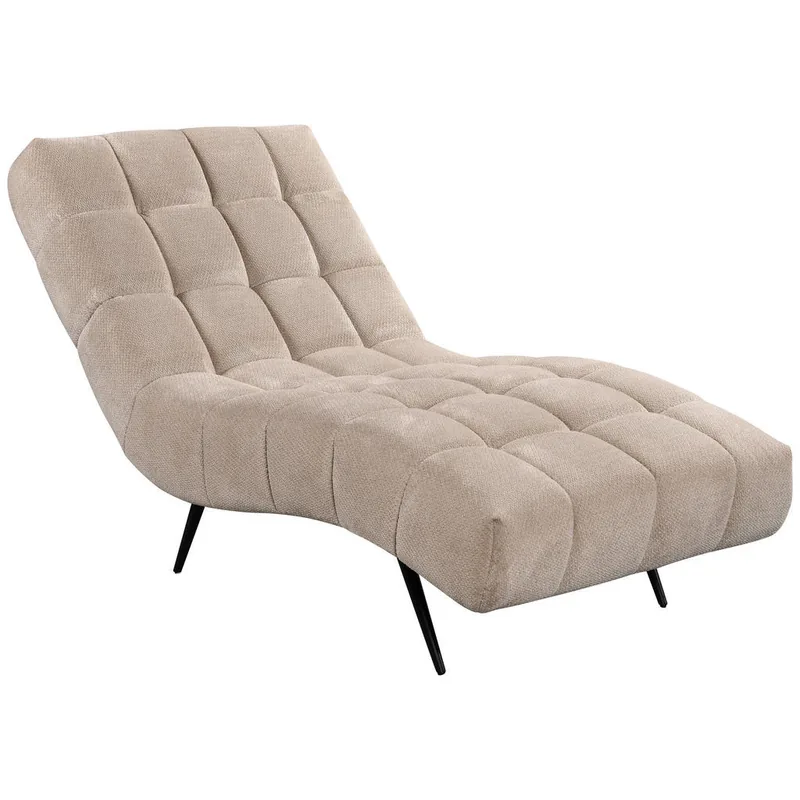 Fotoliu Șezlong de Relaxare Mid.You Textil Crem