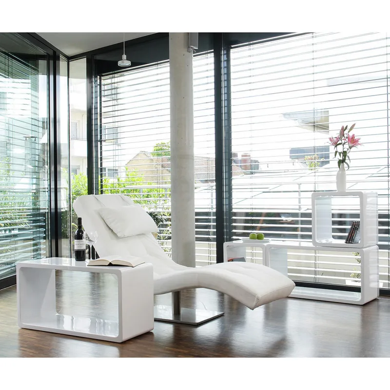 Fotoliu Sezlong Livetastic Textil Alb