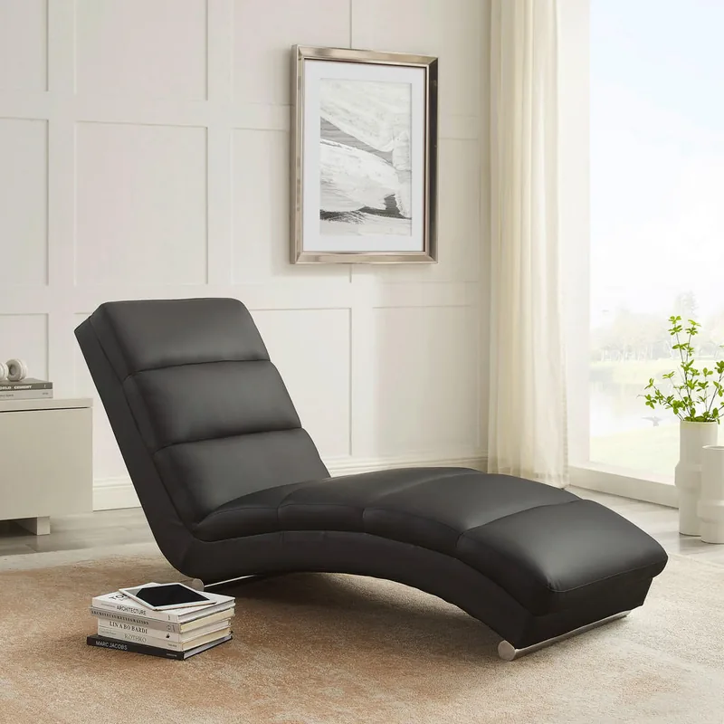 Fotoliu Sezlong Livetastic Textil Negru