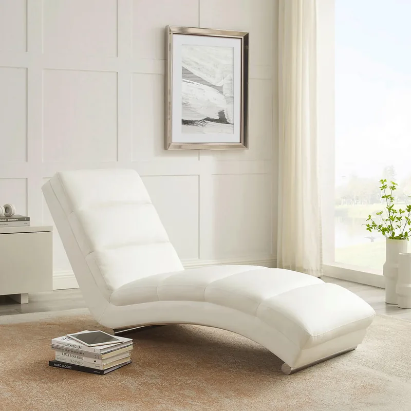 Fotoliu Sezlong Relaxare Livetastic Textil Alb