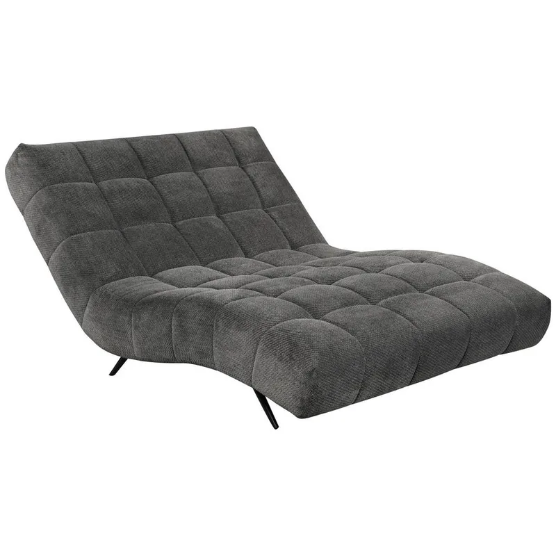 Fotoliu Sezlong Relaxare Mid.You Textil Gri Inchis