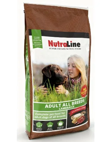 Hrana Uscata pentru Caini Nutraline Dog Adult Miel/Orez 3 kg