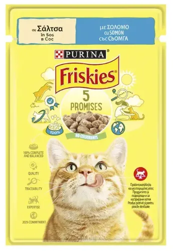 Hrana Umeda pentru Pisici Friskies Adult Somon 85g
