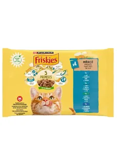 Plicuri pentru Pisici Friskies Somon 4x85g