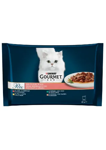 Plic Hrana Umeda Pisici Gourmet Perle Pui Vita Iepure Somon 4x85g