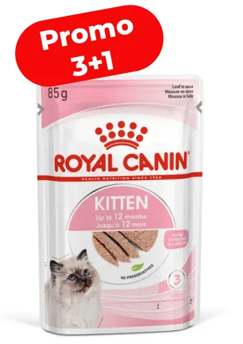 Hrana Umeda pentru Pisoi Royal Canin Kitten 85g Promo 3+1