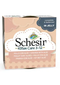 Hrana Umeda pentru Pisoi Schesir Pisica Junior Pui si Aloe 85g
