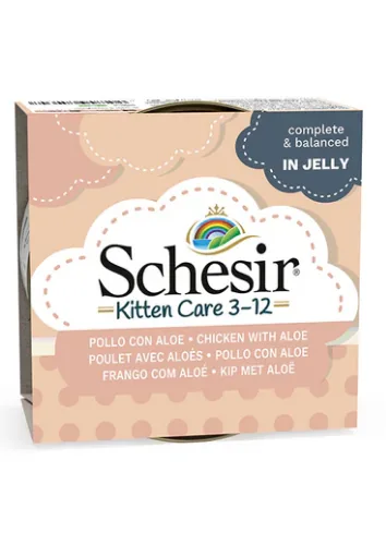 Hrana Umeda pentru Pisoi Schesir Pisica Junior Pui si Aloe 85g