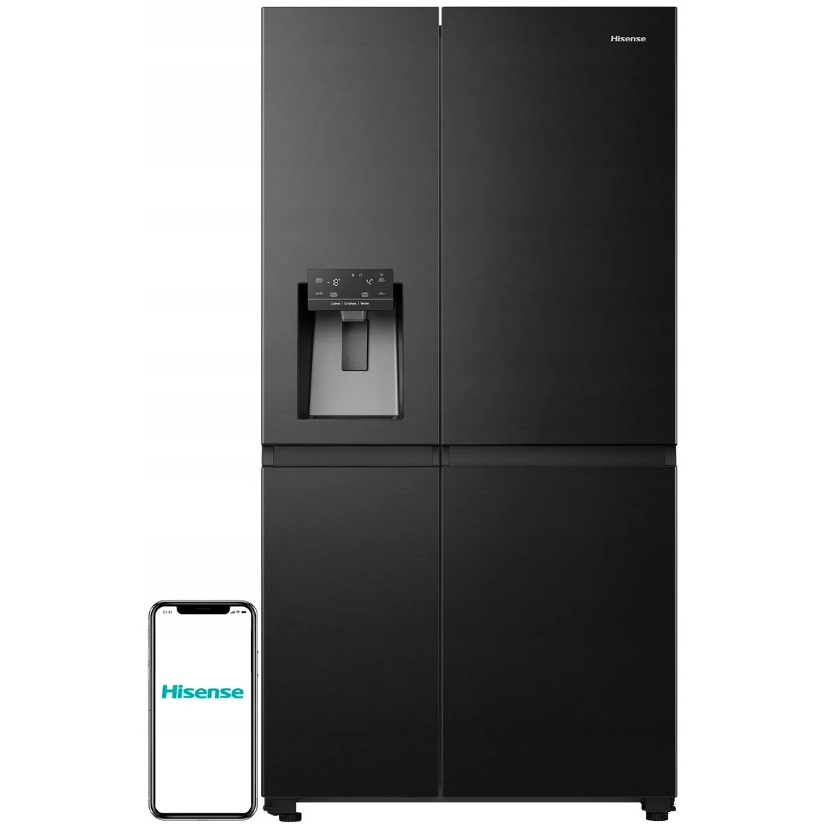 Frigider Side by Side Hisense 417l No Frost 179cm Negru