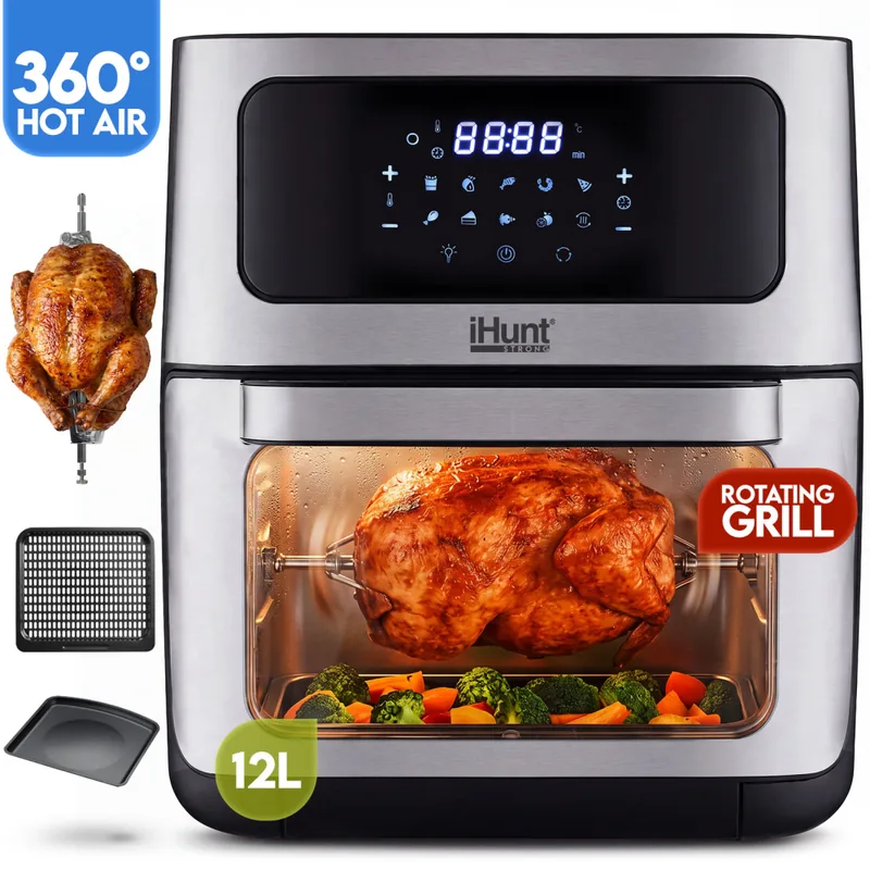 iHunt Bro Air Fryer Rotary 12L Argintiu
