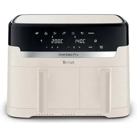 Friteuza Dubla cu Aer Cald Tefal 8.3L 2700W 7 Programe Alb