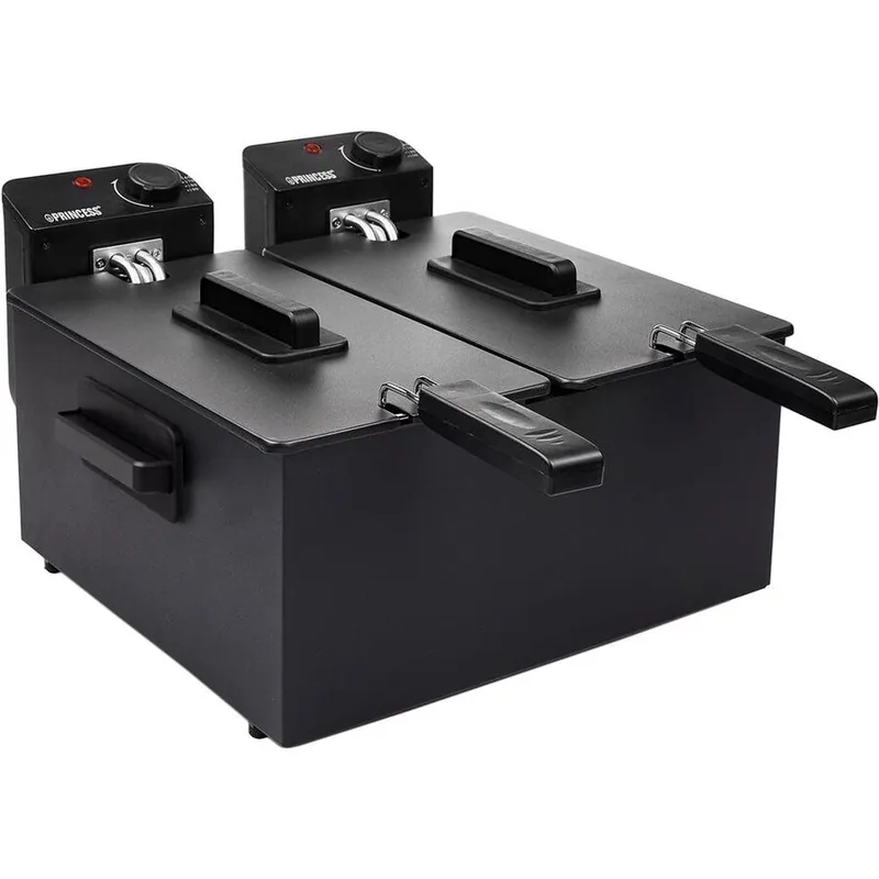 Friteuza cu 2 Compartimente Princess 6L 2x1800W Negru