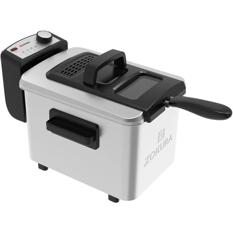 Friteuza Zokura Z1436 4L 2200W Argintiu
