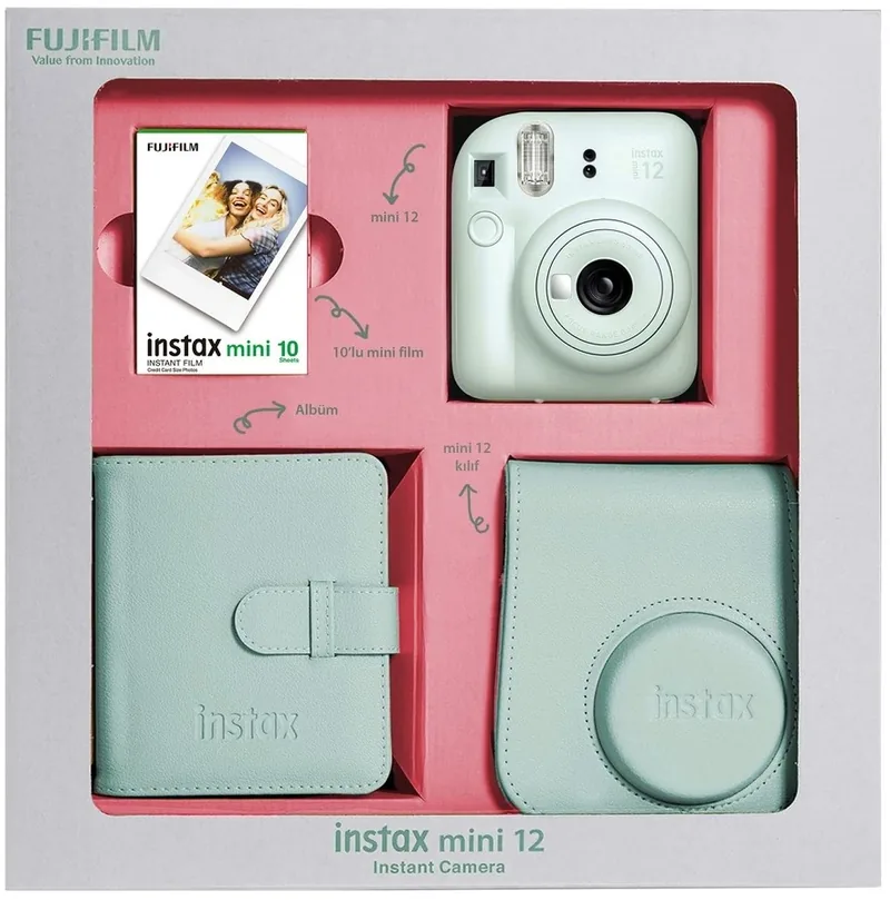 Fujifilm Instax Mini 12 Bundle Box Mint Green