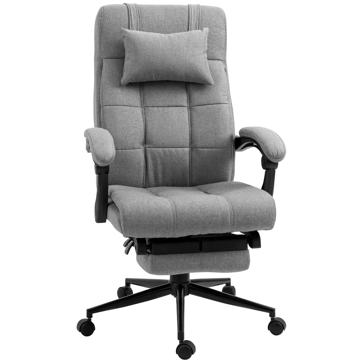 Scaun de Birou Vinsetto Ergonomic Rabatabil cu Tetiera si Suport Picioare Detasabil Negru