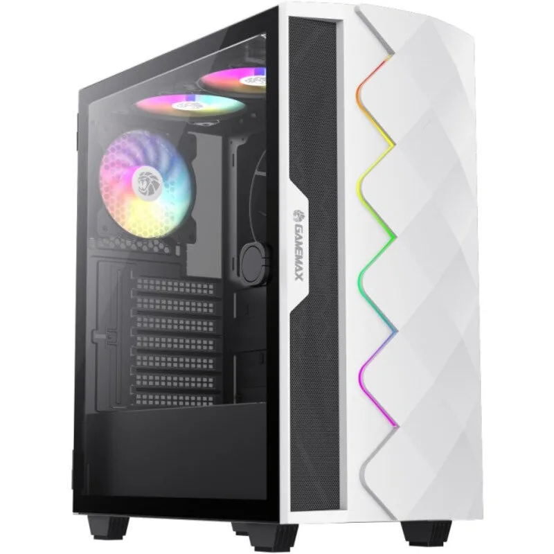 Gamemax Diamond CP Middle Tower fara Sursa Alb
