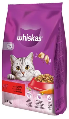 Hrana Uscata pentru Pisici Whiskas Adult Vita 3.8kg