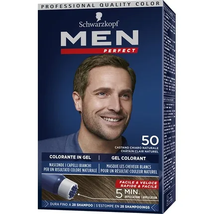 Gel de Colorare Păr Testanera Men Perfect Fără Amoniac Șaten Deschis Natural