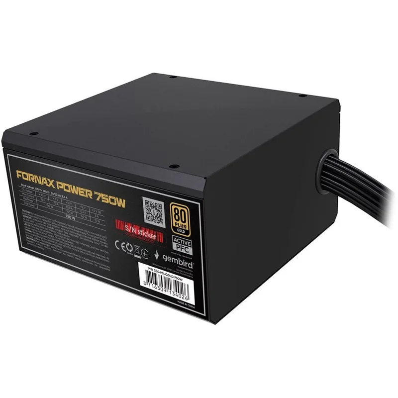 Gembird CCC-PSUGOLD-1000W Negru