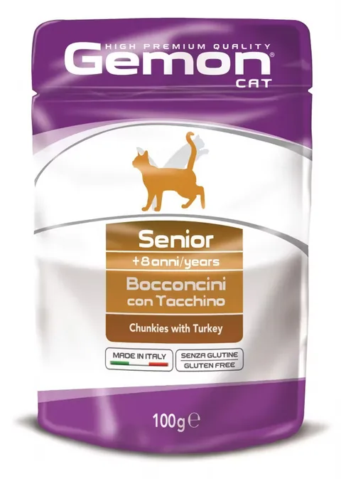 Hrana Umeda pentru Pisici Gemon Senior Chunkies Curcan 100g