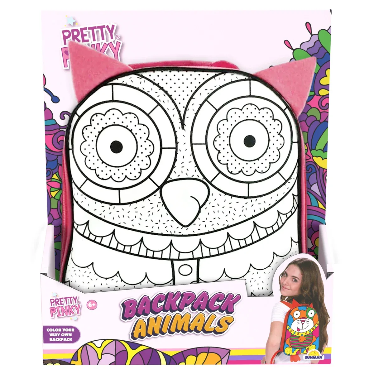 Gentuta de Colorat Pretty Pinky Bufnita