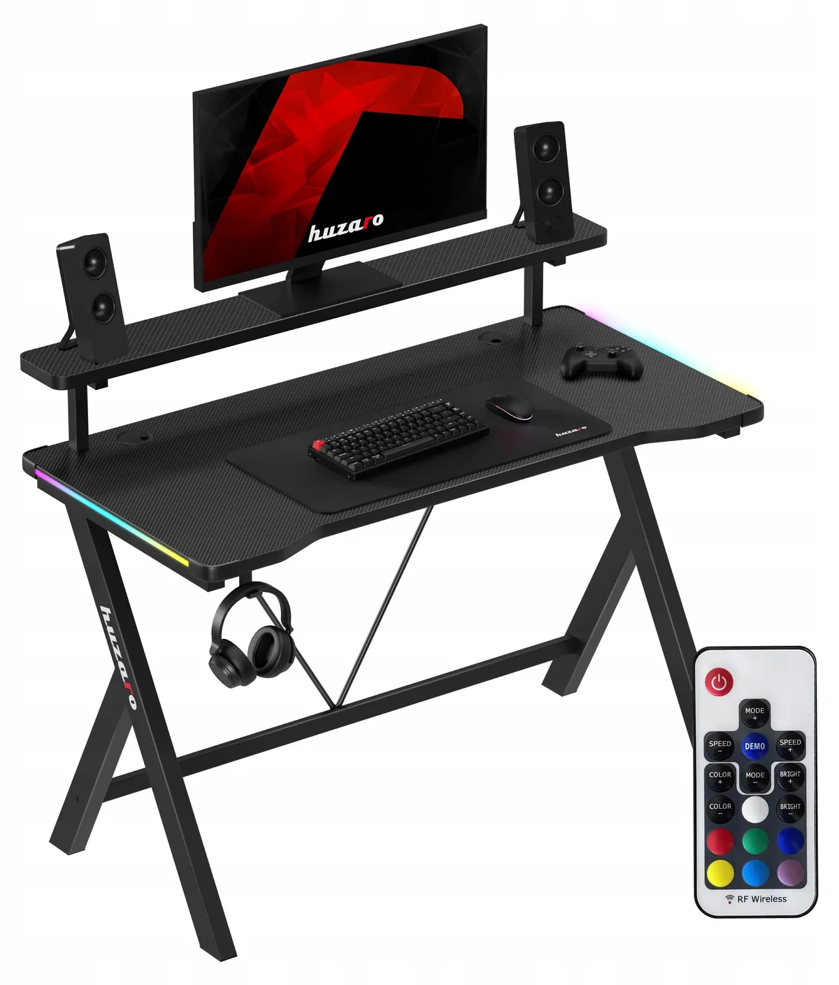 Birou de Gaming Huzaro Hero 1.9 RGB 120x60cm Negru