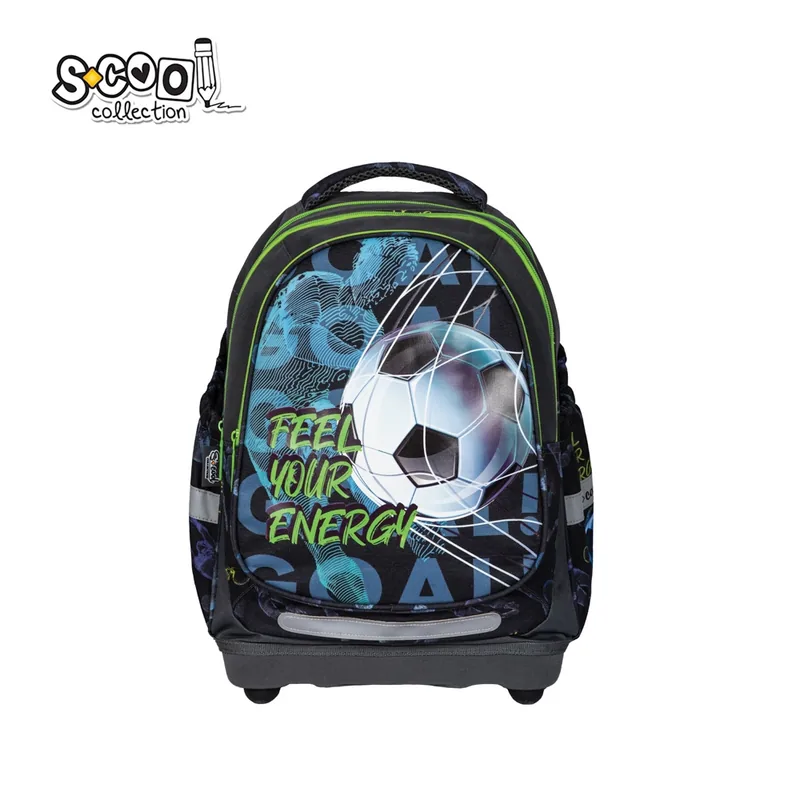 Ghiozdan Anatomic S-Cool Football 24L Negru Multicolor